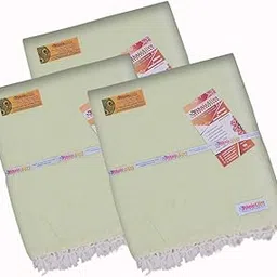EthnicAlive Bhagalpuri Handloom Olive Green Color Cotton Dull Andi Summer AC chadar for Sleeping in All Season Summer, Mild Winter Pack of 3 (Size 220x125cm)-picture-23