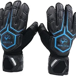 JAZZY PEARLS® Sporting Goods - Team Sports - Soccer - Clothing, Shoes & Accessories - Gloves - Goalkeeper Gloves Nonslip Adjustable Professional Breathable Football Gloves Black Blue Size 10-picture-10