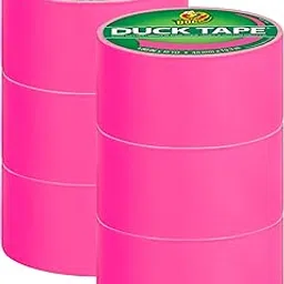 Duck 6 x Neon Pink Plain Fabric Tape 48mm x 13.7m-picture-14