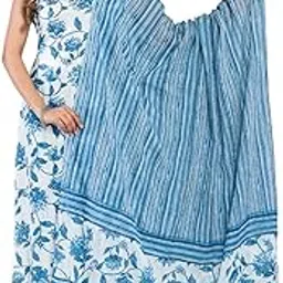 amayra Women's Cotton Printed Straight Kurta with Palazzo Pants and Dupatta Set image 1