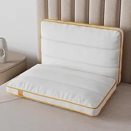 SleepyCat Slim Pillow with Microfiber, Designed for Neck and Spine Alignment | Ideal for Minimal Elevation | Luxe Microfibre Pillow | Machine Washable |Set of 2, Standard Size, 26x16 inches-picture-47