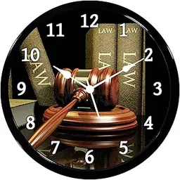 Babawill Advocate ABS Plastic Wall Clock with Glass in Front, 28 x 6 x 28 cm, Multicolour-picture-17