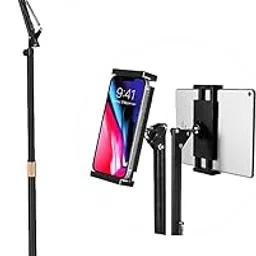 HOLD UP Tablet Floor Stand, Adjustable Height Free Angle Extension Scissor Arm, Holder Fits 4.7-12.9 inch iPad Pro Air iPhone Tablet/Phones-picture-12