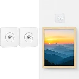 Xtore Wall Sticker Hooks | Ready to Hang Adhesive Hooks | Strong Sticky Hooks for Keys, Towels, Bags | No Drilling Required | White Square Design - Pack of 2-picture-35