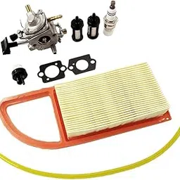 MERISHOPP Replacement Part Carburetor with Fuel Tune Up Spark Plug Kit for STIHL BR500-image-23
