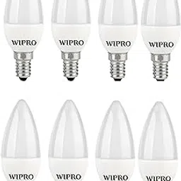wipro Garnet 3W Led Frosted Candle Bulb |Cool Day White (6500K)|E14 Base|For Chandeliers & Decorative Lights|4Kv Surge Protection |440V High Voltage Protection |Energy Efficient |Pack Of 8-picture-41