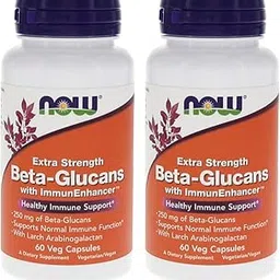 Now Foods Beta-Glucans with ImmunEnhancer 60 Vegi Caps (Pack of 2)-image-52