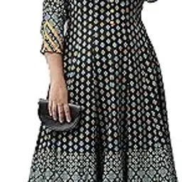 yash gallery Women's Rayon Relaxed Fit Anarkali Floral Printed Kurta-picture-33