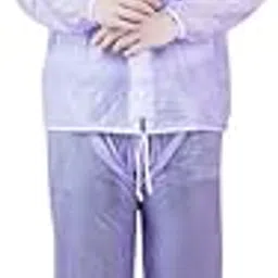 mikoniko Men Raincoat Water Resistant Rain Coat with Adjustable Hood Drawstring Hem Set of Top & Bottom with Carrying Pouch (Transparent)-picture-39