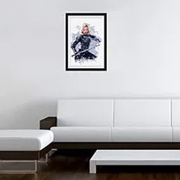 Gadgets wrap printed portrait photo frame style decal decor (15inch x 11inch) - (black widow artwork)-picture-13