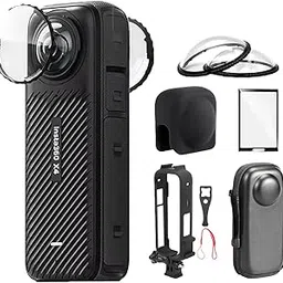 Insta 360 X4 Dual Lens & Screen Protector Guard Kit | Tempered Glass Lens & Screen Cover with Lens Cap & Storage Bag | Dust Proof, Anti-Scratch Camera Accessories-image-57
