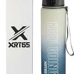 XRT65 Sipper Watter Bottle 1 Ltr, Unbreakable, Leakproof Sipper Water Bottle for Adults, Motivational water bottle for Gym office home, BPA-Free Non-toxic,with Cleaning Brush & Strap (White + Montana)-image-88