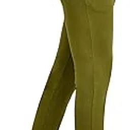 padmakshi Women's 100% Cotton Fabric Regular Fit Kurti Pants with Mobile Phone Pocket for Casual, Formal and Everyday Wear, Free Size (2XL) - Olive Green-picture-11