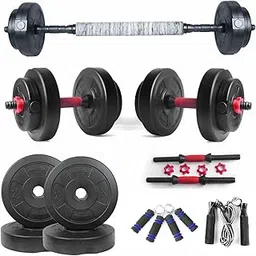 Artino Adjustable Dumbbells, 8Kg to 20Kg Free Weight Set with Connector Rod, 3 in1 Dumbbells Set with Accessories For Fitness Exercises & Home Gym Suitable Men/Women-picture-30