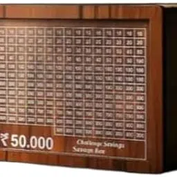 Wooden Savings Box with Deposit Chart Target | Money Saving Challenge Box Style-23-picture-10