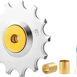 UJEAVETTE Bike Rear Derailleur Pulley Cycling Accessory Ceramic Bearing Ceramic Pulley Argent 13T-image-57
