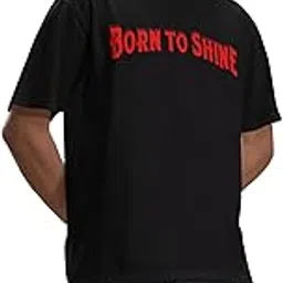 broke memers Oversized Born to Shine Diljit Collection Cotton Graphic Print Drop Shoulder T-Shirt for Men and Women (in, Alpha, M, Black)-picture-19