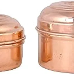 SHIV SHAKTI ARTS® Pure Copper Box Set | Jewellery Box | Tamba Dibbi | Puja - Mandir Roli/Chawal/Chandan/Kumkum Box/Dabbi (2 Piece, Size No 1+2, Brown)-picture-13