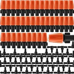 Pack Of 40 Pcs. Drip Irrigation Misting Nozzles with Tee Adjustable Garden Dripper Fogger Spray Emitters Sprinkler Atomizing Micro Mist Head Atomizer for Greenhouse Watering System Sprayers-picture-70