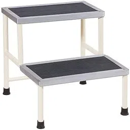 MINSALES™ Bed Side Double Foot step stool with Anti Slippery Rubber Coating Top Medical Furniture for Hospital/Clinic/Nursing Home and Domestic Use (Foot Step, Standard) (Double foot step stool)-image-71