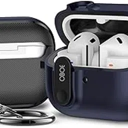 Oboe Aegis Case 'Compatible with' Samsung Galaxy Buds 3 & 3 Pro (2024) Case with Secure Lock Clip & Keyring (Blue) [Buds & ChargingCase NOT Included]-picture-56
