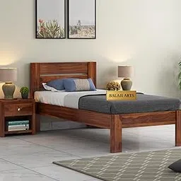 BALAJI ART Single Sheesham Wood Bed for Bedroom| Wooden Cot | Sheesham Cot | Daybed | Solid Sheesham Wood Bed-picture-31