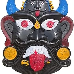 7 Hills Store Nazar Battu Evil Eye Protector - Mahakal Face Mask - Dhrishti bommai Wall Hanging - Suraksha Kavach For Home & Shops-picture-44