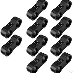 VELURA 20 Pieces AN6 AN-6 13.4mm Braided Hose Separator Dual Mount Clamp Black|Parts & Accessories | Performance & Racing Parts | Auto Performance Parts | Fuel Systems | Hoses Lines & Fittings-picture-11
