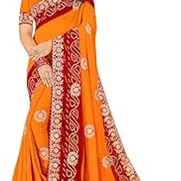 Traditional Bandhani Printed C/C Georgette Saree with Gota Patti & Zari Lace Work, Ideal for Wedding & Festive Wear-picture-13