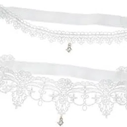 ujeavette 3x2pcs Wedding Garter Embroidery Floral Sexy Garters Women/Female/Bride White M-picture-28
