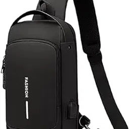 dafter FASHION Crossbody Sling Bag For Men Women, Anti-Theft Fashion Chest Bag with USB Charging Port, Messenger Bags, Waterproof Casual Shoulder Bag-picture-10