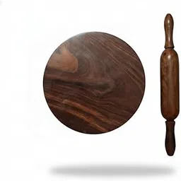 Sheesham Wood Chakla Belan Set | 10 Inch Heavy Wooden Chakla + 14 Inch Solid Belan | Handcrafted Roti Rolling Board & Rolling Pin Combo for Chapati, Paratha, Puri & Daily Indian Cooking-image-17