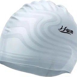 I-Swim Men's Swimming Cap | for Adults Use | Fully Elastic Waterproof and Strechable | Long-Lasting Fitted | Protecting Hair from Chlorine | Material: Silicone | Size: Free | Color: Grey-picture-30