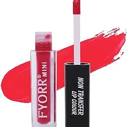 FYORR Non Transfer Matte Waterproof Liquid Lipstick Ultra Pigmented Non-Sticky Smooth Finish Lip Color, Red Indiana (4ml)-picture-13