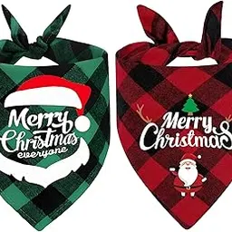 2Pcs Dog Bandana Set, Christmas Dog Bandanas, Festive Dog Christmas Accessories Suitable for Christma Pet Decoration-picture-16