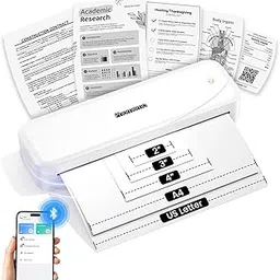 Phomemo Portable Printers Wireless for Travel, M833 Bluetooth Thermal Printer Compatible with Phone & Laptop,Support 8.5'' x 11'' US Letter & A4, 300Dpi Inkless Mobile Printer for Office, Home, School-image-4