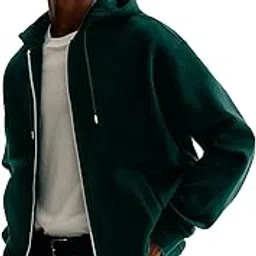 besick Plain Winter Wear Cotton Oversized Baggy Drop Shoulder Hooded Neck Zip Up Zipper for Men-picture-40