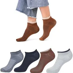 sock labs SOCKSLAB Men & Boys Cotton Ankle Socks – Soft, Breathable Sports & Gym Socks Running, Daily - Wear, Athletic नरम मोज़े કપાસી મોજાં Festival Gift Pack of 4-picture-56