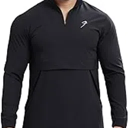 fuaark Men's Thread High Neck Pullover with Zip Closure-picture-29