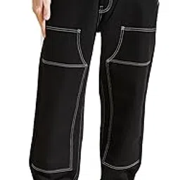 the indian garage co Men Baggy Contrast Mid-Rise Carpenter Denim-picture-45