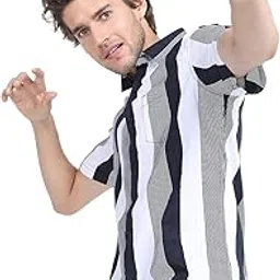 highlander Men's Slim Fit Shirts | Striped | Half Sleeves | Spread Collar | Casual Shirts | Stylish Shirt-picture-20