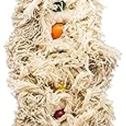 GREENBIRDS Toys Threaded Interactive Hanging Toy for Parrot & Budgie Birds Cage - Handmade Chew Toy - for Relaxing of Small & Medium Birds Parrot-image-4