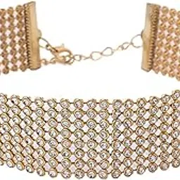 yellow chimes Necklace for Women and Girls Fashion Choker Necklace for Women Western | Statement Rhinestone Choker Necklace| Birthday Gift for Girls & Women Anniversary Gift for Wife-picture-24