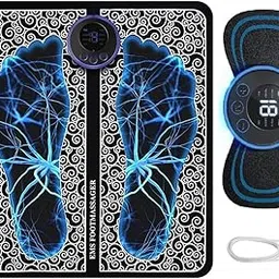 Foot Massager Electric Foot And Body Pain Relief EMS Massage Machine Pad Feet Muscle Stimulator Massager Mat Pad Relax Feet for Home & Office-image-89