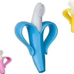 wavva Wavva® U-Shaped,Banana Shape and Finger Toothbrush for Kids, 2-6 Years Kids Baby Infant Toothbrush, Food Grade Ultra Soft Silicone Brush Head, Whole Mouth Cleaning Tool (Banana Shape Brush)-picture-10