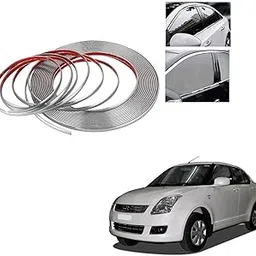 Auto Addict Car Side Window Door Beading Roll 10MM Silver Chrome Strip 20 Metres for Maruti Suzuki Swift Dzire Old Type-1 (2008-2011)-picture-59