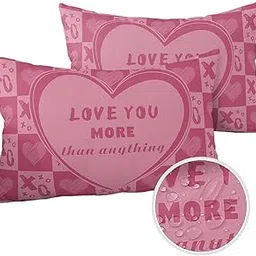 Outdoor Throw Pillow Covers 20x12 Waterproof Valentine's Day Pink Outdoor Pillows Decorative Pillow Covers Cushion Covers Pillowcase for Tent Patio Garden Couch Set of 2, I Love You More Than Anything-image-39
