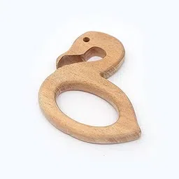 Opa Toys Toddler Natural Neem Wood Teether-Crane Design|Chemical-Free And Safe|For Teething Babies|1 Piece-image-5