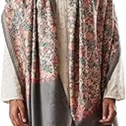 pashmoda Men 100% Pure Wool Fabric Nalki Embroidered Stole, Shawl and Wrap, Woolmark Certified Fabric Base, Pashmina Kashmiri Stole (Size: 71X203 CM)-picture-11