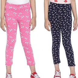 ARIEL Girls Cotton Printed Non-Transparent Regular Fit Ankle Length Leggings-image-73